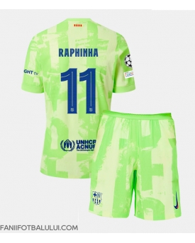 Barcelona Raphinha Belloli #11 Echipament de Fotbal Replică 2024-25 Copii Treilea (+ Șorturi)